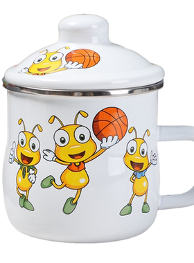 【赠运费险】搪瓷杯带盖复古怀旧经典水杯儿童搪瓷杯奶杯茶杯