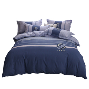 60支高档全棉四件套100%纯棉被套床单床笠款简约床上用品四季通用