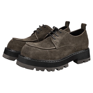 [陈楚生同款]BOSSSUNWEN/博斯·绅威复古厚底反绒德比鞋休闲皮鞋