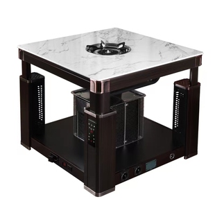 气电两用电暖桌家用新型燃气电热炉桌子烤火2024新款天然气取暖桌