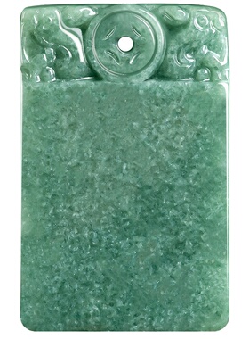 天然正品翡翠无事牌吊坠挂件饰品