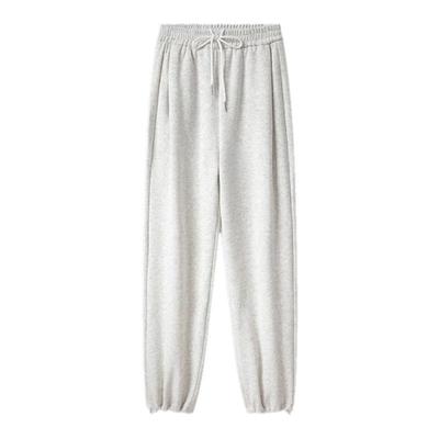 白灰色运动裤女2025新款秋冬高腰