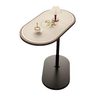 边几桌垫美式椭圆形茶几桌布皮革防水防油免洗轻奢高级感桌面垫子