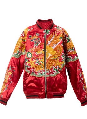 中国风限量锦衣卫飞鱼服刺绣夹克