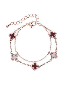 红色四叶草手链轻奢小众精致高级感女款2025新款生日礼物葫芦手饰