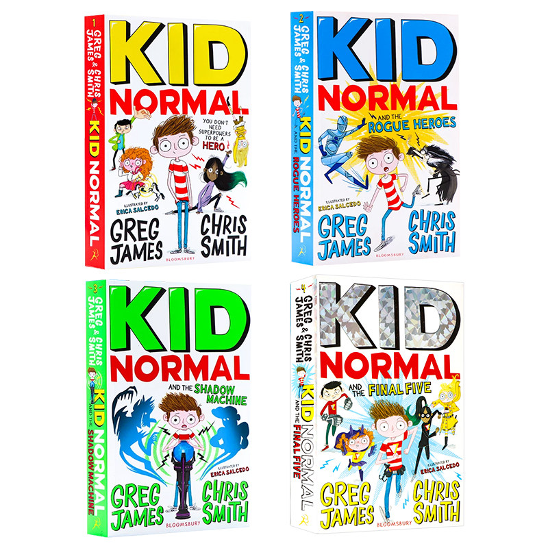 麻瓜小子系列4册 Kid Normal 英文原版小说 超级英雄 麻瓜小孩 儿童文学 青少年读物 英语阅读提升中小学生英语课外阅读 插图