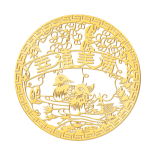 桃花崭鸳鸯隐形金属贴斩男女感情情侣夫妻幸福美满家庭和睦贴画