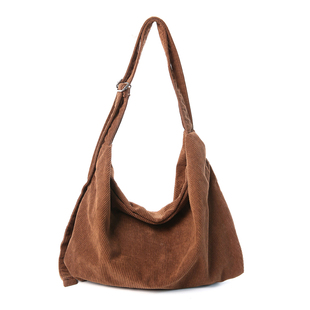 日系简约麂皮hobo包女大容量百搭单肩包学生通勤斜挎包2025新款