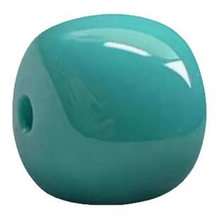 天然湖北原矿高瓷绿松石老型珠子手串手链珠散珠隔珠单珠桶珠配珠