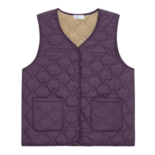 铜牛羊毛绗缝棉保暖女马甲 2025秋冬新款上衣女休闲棉服马甲VS346