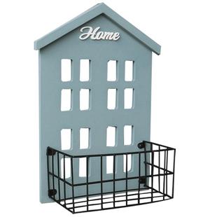 美式复古简约壁挂收纳小房子服装店装饰品幼儿园装饰墙面壁饰铁艺