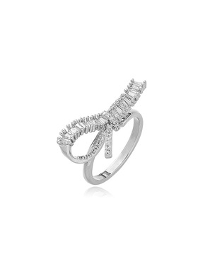 锆石蝴蝶结戒指轻奢女高级感韩版