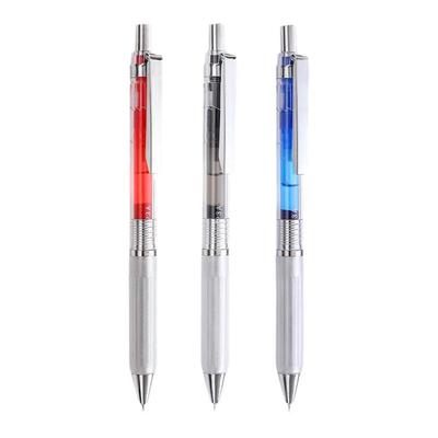 东米900按动笔银甲卫士大容量中性笔按压式速干碳素黑色笔蓝笔墨蓝护士0.5ST教师红色水性签字笔芯学生圆珠笔