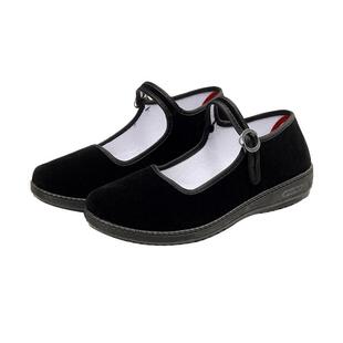 成人儿童舞蹈鞋中学生民国风合唱诗歌朗诵鞋红军八路表演出黑布鞋