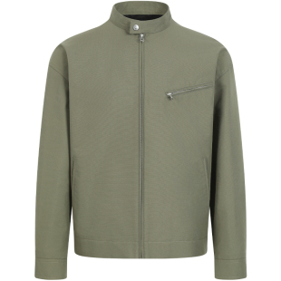 LEZORA pra同款色织高密有机棉帆布 Detroit立领底特律夹克男