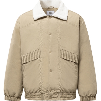 森马复古夹克外套中长款羽绒服男