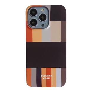 黄昏撞色色块苹果15Pro防摔菲林壳iphone14手机壳12mini半包硬壳13proma全包软壳11小众xsmax高级78plus