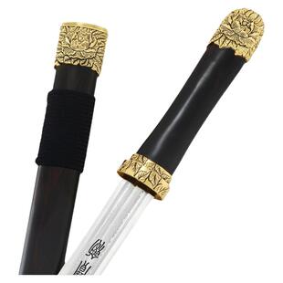 龙泉宝剑梨花雪短剑唐剑刀具 防身 花纹钢短刀剑收藏未开刃旗舰店