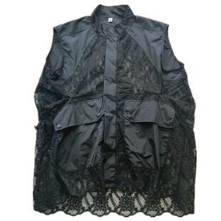 薄款马甲女中长款韩版宽松百搭绣花透明欧根纱外搭开衫马夹夏外穿