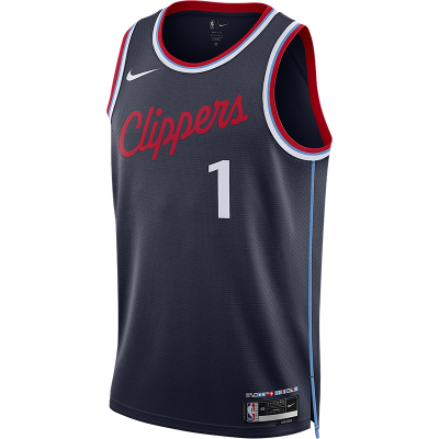 Nike/耐克正品洛杉矶快船队男士圆领透气运动背心T恤FQ4702-422