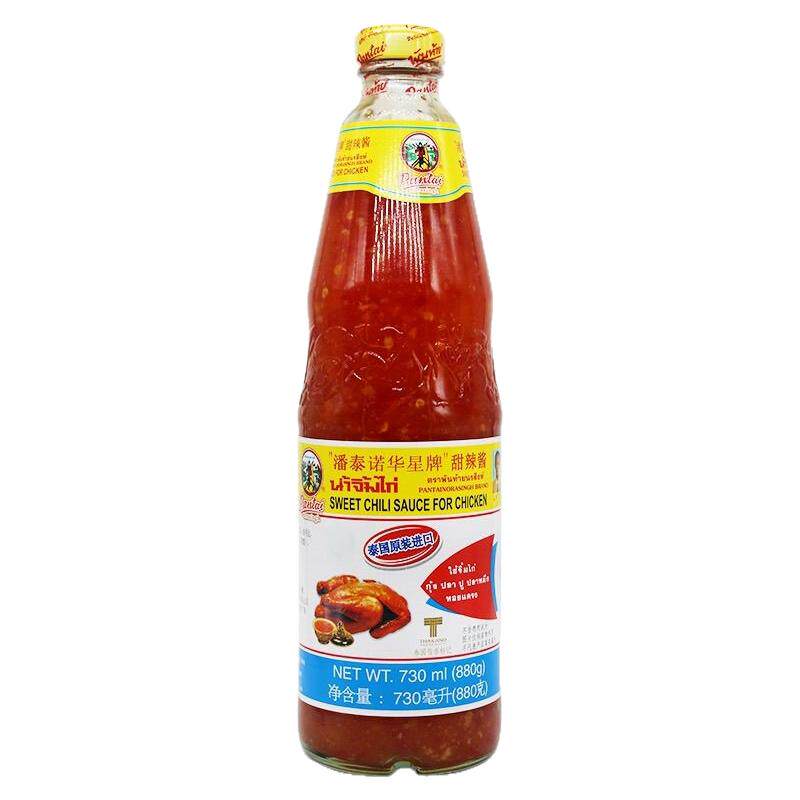 潘泰诺华星牌甜辣酱泰式风味调味酱烧烤辣鸡酱730ml烧烤专用整箱