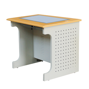 校通翻转电脑桌嵌入式学校多媒体教室部队培训翻转主机隐藏无纸化