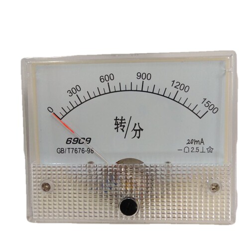69C9 1500转/分 DC10V  30V 4-20MA 指针式 直流电压转速表 r/min