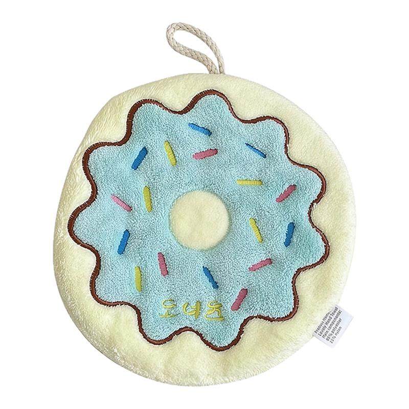 可爱擦手巾挂式吸水加厚卫生间卡通擦手帕毛巾洗手小方巾厨房抹布