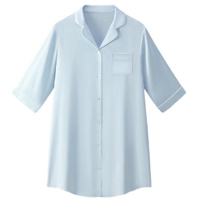 幸棉夏季睡衣女小翻领睡裙