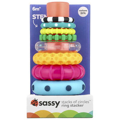 Sassy Stack of Circles环形堆叠机辅助宝宝锻炼认知