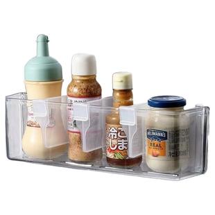 冰箱收纳分隔板透明冰柜侧门置物架多功能挡板整理隔板整理储物夹