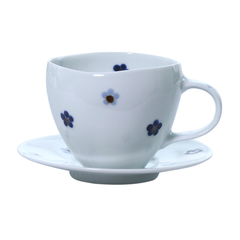 日本进口有田烧手绘餐具咖啡杯碟