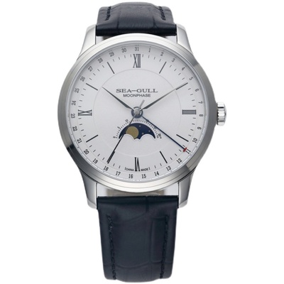 海鸥日历月相多功能自动机械男表