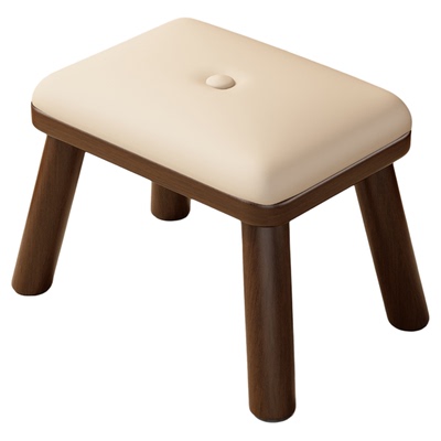 居烁小凳子家用实木软坐垫矮凳