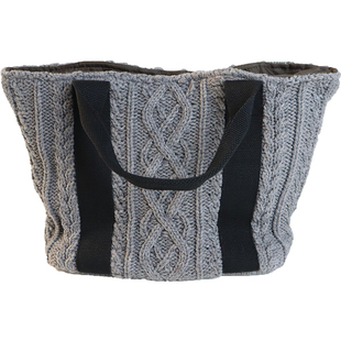 出口日本单秋冬季女包日系休闲挎包女通勤针织毛线手提包单肩包女