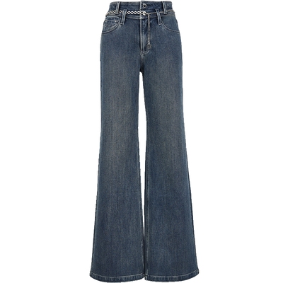 ONLY高腰显瘦喇叭裤牛仔裤