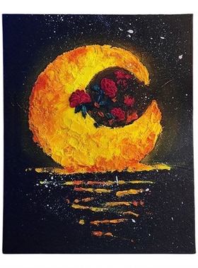 暗夜艺术ins风卧室床头装饰画
