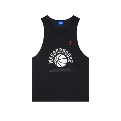 wassuphouse篮球印花网眼背心