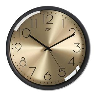 TQJ北欧金属静音挂钟客厅卧室家用时尚时钟挂墙简约电波石英钟表