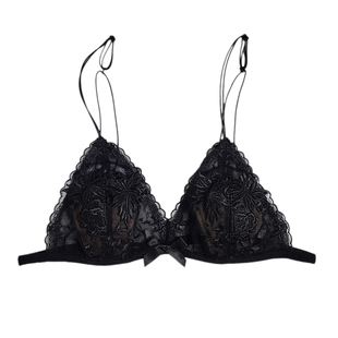 法式三角杯蕾丝内衣女超薄无钢圈美背细带透气文胸罩性感奶罩少女