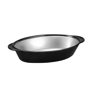 芝士焗饭盘子烤箱专用器皿仿瓷不锈钢盘微波炉烘焙家用双耳烤碗