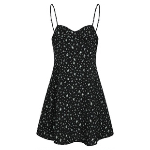 MOUSSY 夏季新品波嘻风茶歇裙碎花吊带连衣裙女028ISA33-1004