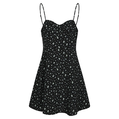 MOUSSY 夏季新品波嘻风茶歇裙碎花吊带连衣裙女028ISA33-1004