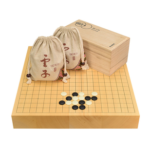 围棋盘香榧木60-62mm拼接4枚板桌上碁盤XX1803-4本榧棋盘日本进口