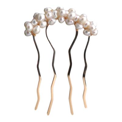 陌上芊贝壳珠高级盘发簪子发饰