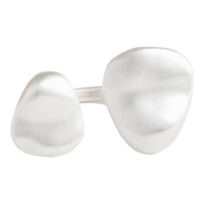 LOOM纯银熔岩双侧开口戒指