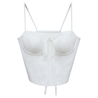 NancyCavally重工刺绣鱼骨吊带