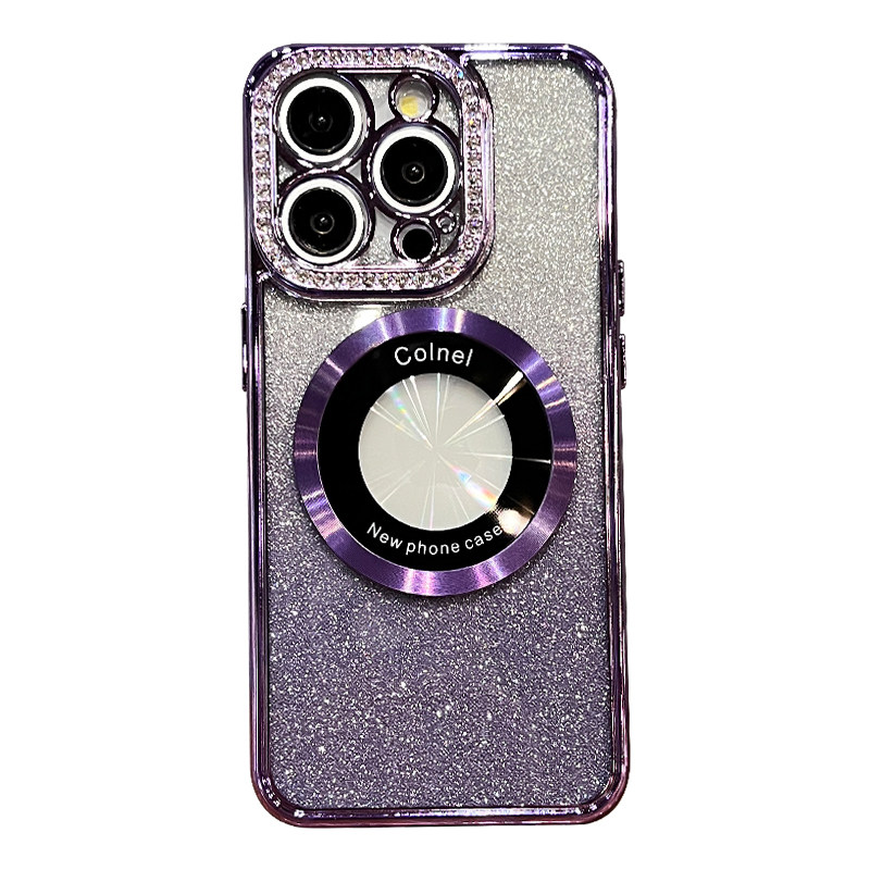 磁吸适用苹果16promax手机壳新款2025女生iPhone15pro闪粉水钻14高级感小众13硅胶12全包16plu