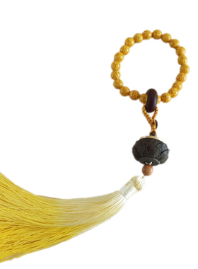 纯然炭烧色流苏手链文玩佛珠手串