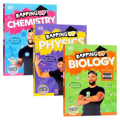 说唱复习指南3册 物理化学生物 英文原版 Rapping Up Physics/ Chemistry/Biology DK The Rapping Science Teacher GCSE备考必备